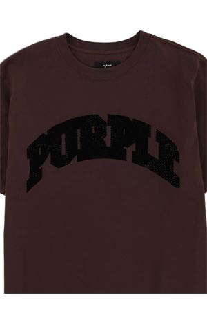 Brown cotton T-shirt PURPLE BRAND | P117HBFP126BLACK